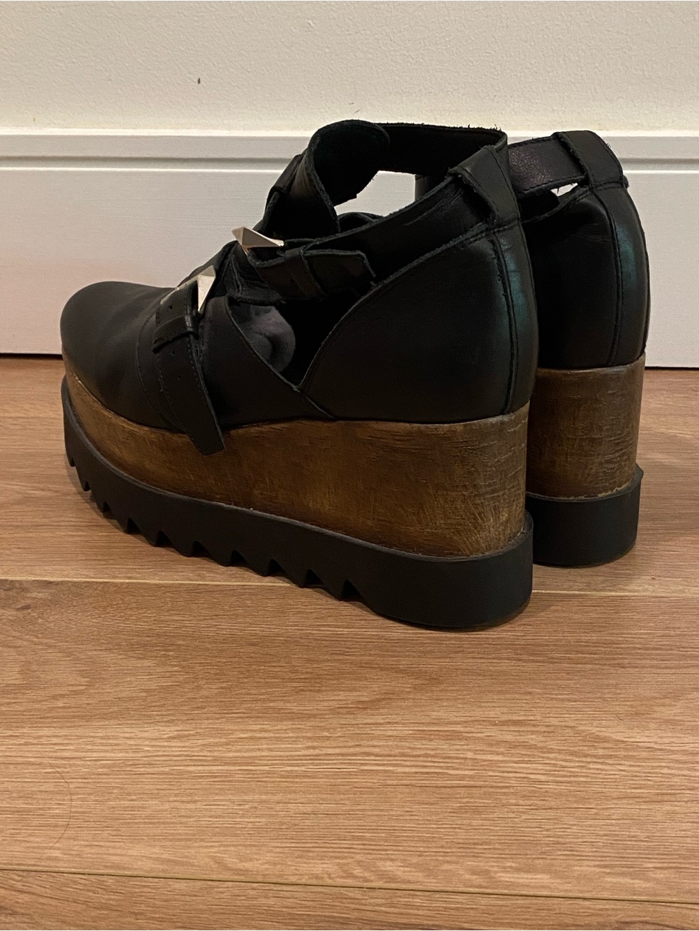 L’INTERVALLE Stella leather platform shoes - Picture 3 of 4